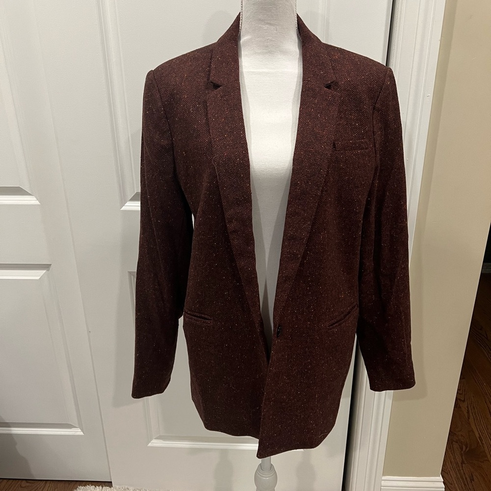 Banana republic burgundy suit jacket